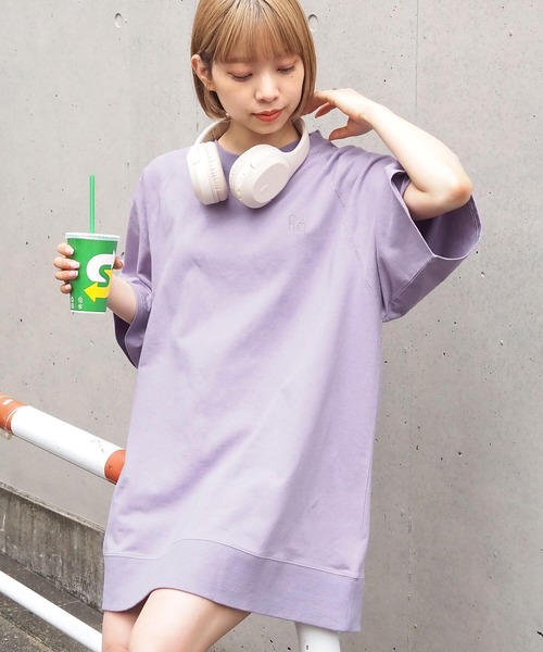 tiptop(ティップトップ)の「ラグランロゴBIGプルオーバー(Tシャツ/カットソー・レディース・A/パープル/アイボリー/ブラック/グレー・FREE)」の21枚目の写真