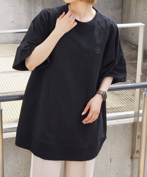 tiptop(ティップトップ)の「ラグランロゴBIGプルオーバー(Tシャツ/カットソー・レディース・A/パープル/アイボリー/ブラック/グレー・FREE)」の11枚目の写真