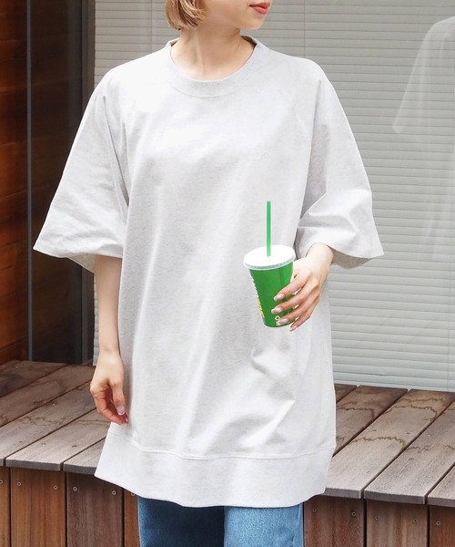 tiptop(ティップトップ)の「ラグランロゴBIGプルオーバー(Tシャツ/カットソー・レディース・A/パープル/アイボリー/ブラック/グレー・FREE)」の16枚目の写真
