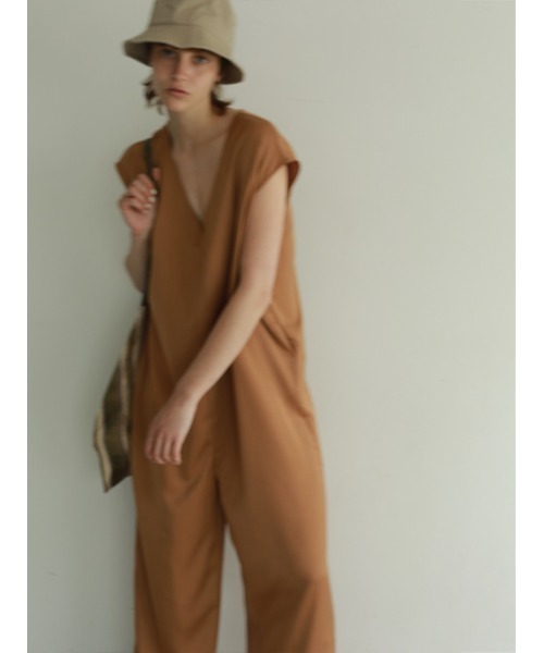 AMAIL(アマイル)の「Rollcake cover all(つなぎ/オールインワン・レディース・ブラック/ライトブラウン・FREE)」の14枚目の写真