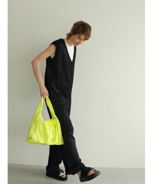 AMAIL(アマイル)の「Rollcake cover all(つなぎ/オールインワン・レディース・ブラック/ライトブラウン・FREE)」の12枚目の写真