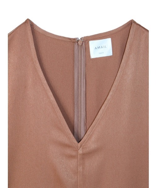 AMAIL(アマイル)の「Rollcake cover all(つなぎ/オールインワン・レディース・ブラック/ライトブラウン・FREE)」の18枚目の写真