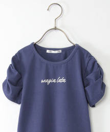 ikka | 肩ギャザーフロッキーロゴTシャツ（120~160cm）(Tシャツ/カットソー)
