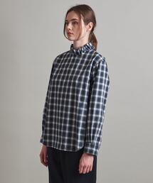 LOEFF　ロエフ　チェック フーデッド ブラウス LOEFF（ロエフ）の「＜LOEFF＞チェック フーデッド ブラウス（シャツ
