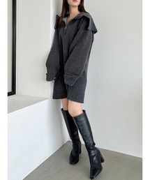 dazzlin | オーバーカラーモールニットミニワンピース(ワンピース)