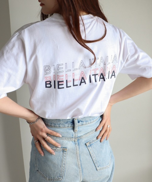 FILA(フィラ)の「FILA 4段ロゴバックプリントTシャツ(Tシャツ/カットソー・レディース・ホワイト/ネイビー/ブラック・L/M/XL)」の6枚目の写真