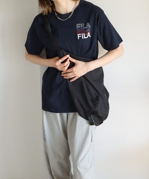 FILA 4段ロゴバックプリントTシャツ（Tシャツ/カットソー）｜FILA