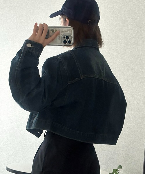 Chick(チック)の「▲Short Denim Jacket(デニムジャケット・レディース・ブルー・L/M/S)」の8枚目の写真