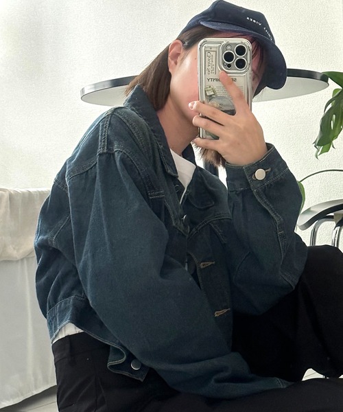 Chick(チック)の「▲Short Denim Jacket(デニムジャケット・レディース・ブルー・L/M/S)」の7枚目の写真