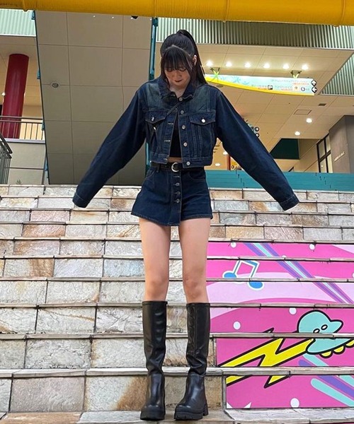 Chick(チック)の「▲Short Denim Jacket(デニムジャケット・レディース・ブルー・L/M/S)」の3枚目の写真
