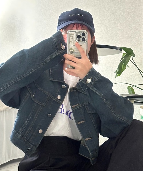 Chick(チック)の「▲Short Denim Jacket(デニムジャケット・レディース・ブルー・L/M/S)」の9枚目の写真
