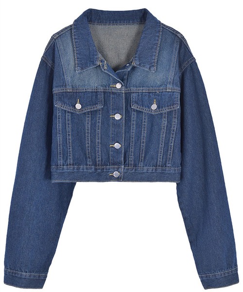 Chick(チック)の「▲Short Denim Jacket(デニムジャケット・レディース・ブルー・L/M/S)」の10枚目の写真