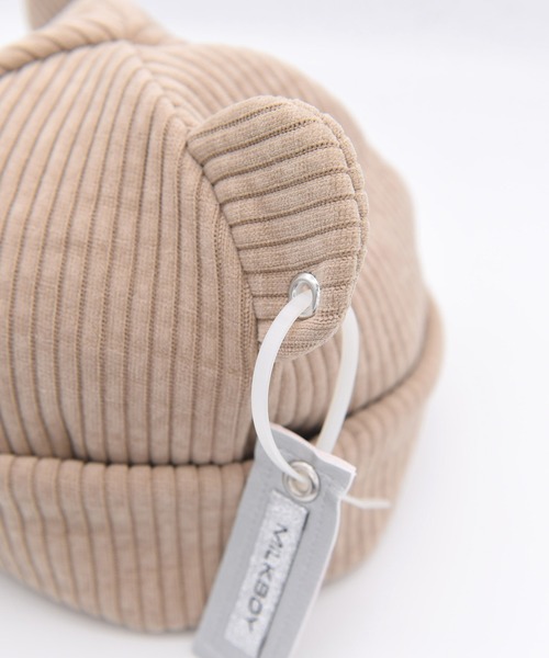 MILKBOY BEAR BEANIE くま ニット帽 ベージュ ベア BEAR ビーニー（ニットキャップ/ビーニー）｜MILKBOY（ミルク