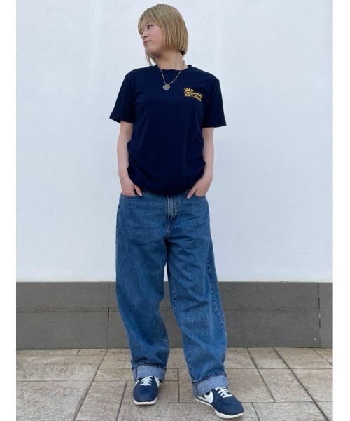 GAP（ギャップ）の「ウォッシュウェル バギーデニム（デニムパンツ・メンズ・インディゴブルー・28/30/29/30/30/30/32/30/33/32/36/32/31/30/31/32/32/32/34/32）」の13枚目の写真