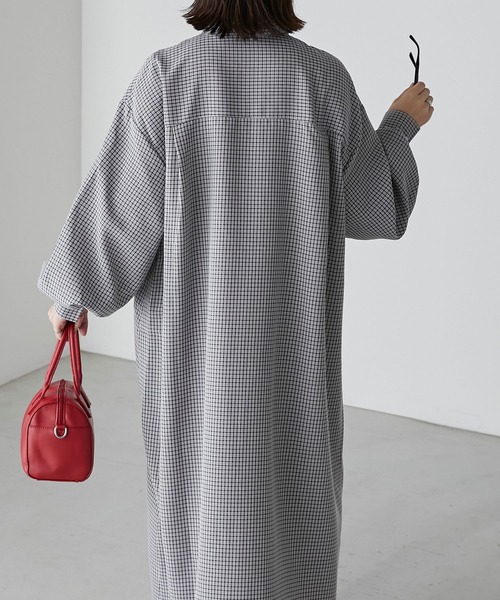 BONLECILL（ボンルシール）の「2way ボリュームスリーブ クラシカルボウタイリボンシャツワンピース（シャツワンピース・レディース・ブルー/ネイビー系/オフホワイト/ブラック系・FREE）」の16枚目の写真