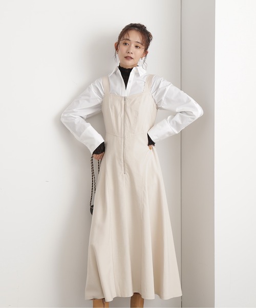 N.（N. Natural Beauty Basic）（エヌエヌナチュラルビューティーベーシック）の「◆コルセット風ジャンパースカート（ジャンパースカート・レディース・ベージュ/カーキ・MEDIUM）」の11枚目の写真