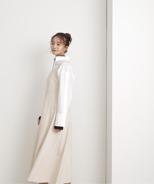 N.（N. Natural Beauty Basic）（エヌエヌナチュラルビューティーベーシック）の「◆コルセット風ジャンパースカート（ジャンパースカート・レディース・ベージュ/カーキ・MEDIUM）」の13枚目の写真