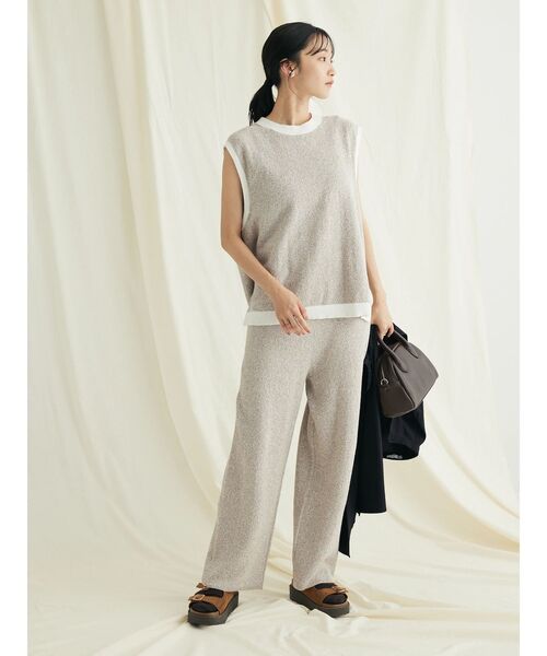 CRAFT STANDARD BOUTIQUE（クラフトスタンダードブティック）の「リンクス編みニットパンツ（その他パンツ・レディース・ブラック/ブラウン/アイボリー・FREE）」の5枚目の写真