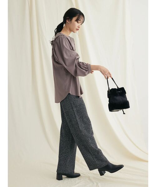 CRAFT STANDARD BOUTIQUE（クラフトスタンダードブティック）の「リンクス編みニットパンツ（その他パンツ・レディース・ブラック/ブラウン/アイボリー・FREE）」の14枚目の写真