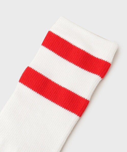 TAKEO KIKUCHI（タケオキクチ）の「【NAPRON】 BORDER HANPU TABI SOX（ソックス/靴下・メンズ・ブラック/グリーン/ブラウン系/レッド系1・00）」の8枚目の写真