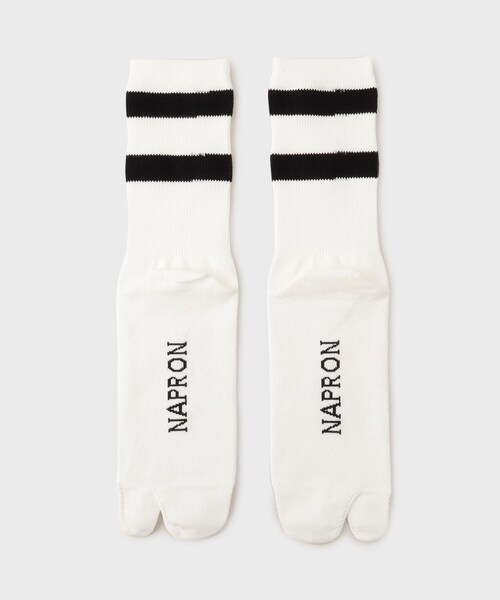 TAKEO KIKUCHI（タケオキクチ）の「【NAPRON】 BORDER HANPU TABI SOX（ソックス/靴下・メンズ・ブラック/グリーン/ブラウン系/レッド系1・00）」の12枚目の写真