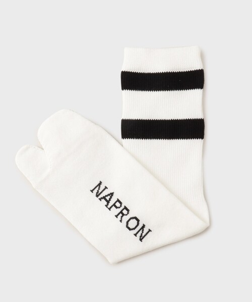 TAKEO KIKUCHI（タケオキクチ）の「【NAPRON】 BORDER HANPU TABI SOX（ソックス/靴下・メンズ・ブラック/グリーン/ブラウン系/レッド系1・00）」の16枚目の写真