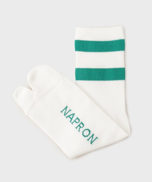 TAKEO KIKUCHI（タケオキクチ）の「【NAPRON】 BORDER HANPU TABI SOX（ソックス/靴下・メンズ・ブラック/グリーン/ブラウン系/レッド系1・00）」の22枚目の写真