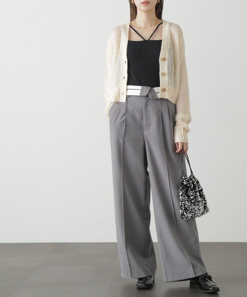 FREE'S MART（フリーズマート）の「◆シアーモヘアライクショート丈カーディガン（カーディガン/ボレロ・レディース・ピンク/ホワイト/ブラック・FREE）」の14枚目の写真