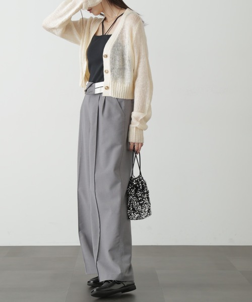 FREE'S MART（フリーズマート）の「◆シアーモヘアライクショート丈カーディガン（カーディガン/ボレロ・レディース・ピンク/ホワイト/ブラック・FREE）」の15枚目の写真