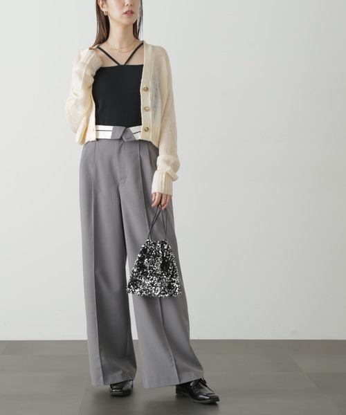 FREE'S MART（フリーズマート）の「◆シアーモヘアライクショート丈カーディガン（カーディガン/ボレロ・レディース・ピンク/ホワイト/ブラック・FREE）」の17枚目の写真