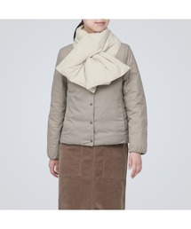 撥水生地を使った ポケッタブル ダウンマフラー