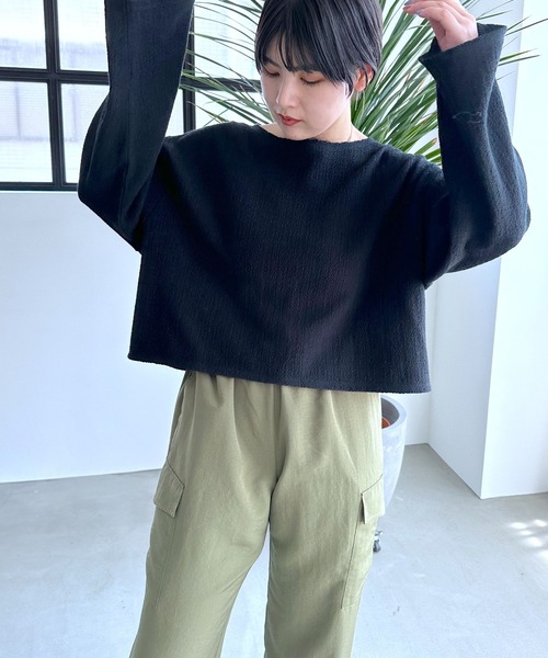 セール】クロップド長袖プルオーバー 908511（Tシャツ