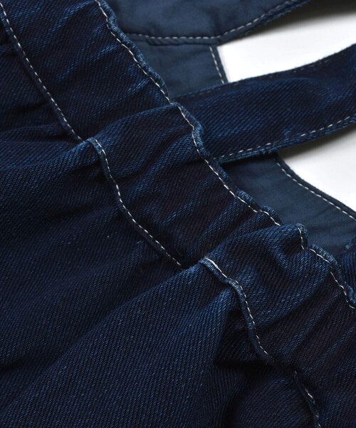 Noeil aime BeBe(ノイユエイムベベ)の「ニットデニムジャンパースカート(80~130cm)(ジャンパースカート・キッズ・ネイビー/ベージュ・110cm/120cm/90cm/100cm/130cm)」の19枚目の写真