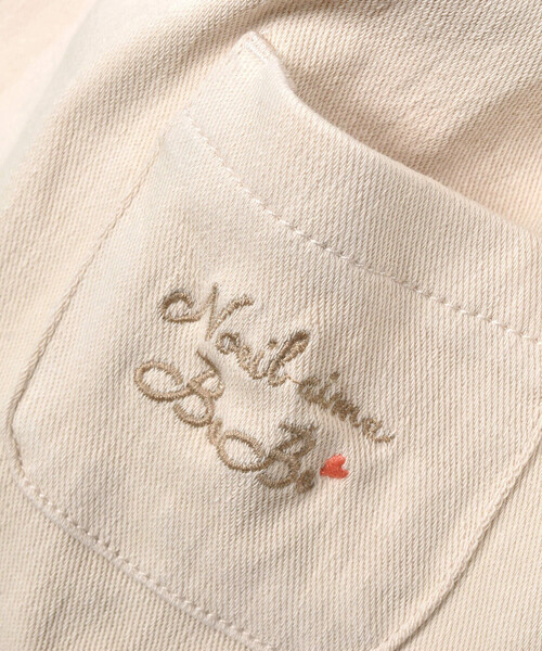 Noeil aime BeBe(ノイユエイムベベ)の「ニットデニムジャンパースカート(80~130cm)(ジャンパースカート・キッズ・ネイビー/ベージュ・110cm/120cm/90cm/100cm/130cm)」の5枚目の写真