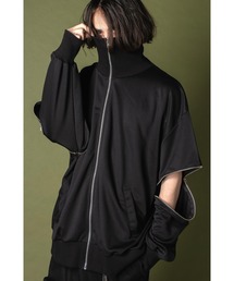 ankorock アンコロック　ハーフジップボリュームネックシャツ ボリュームネックラインジャージ -オーバーサイズ- ankoROCK