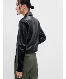 GAP ブラックレザー ライダースジャケット GAP ブラックレザー ライダースジャケット