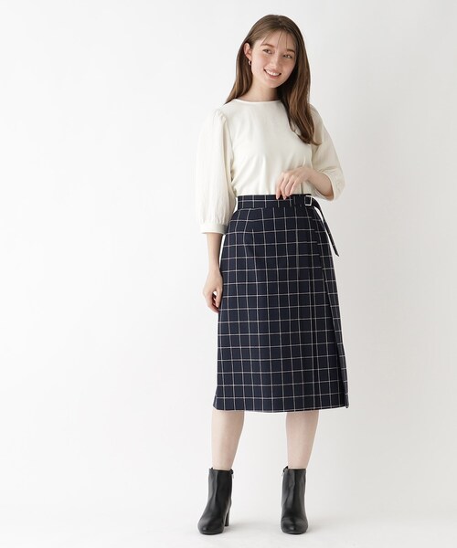 index(インデックス)の「◆異素材ボリュームスリーブトップス/シアー【洗濯機洗い可】(Tシャツ/カットソー・レディース・オフホワイト/ライトグレー/ライトグリーン/チャコールグレー/ブラック・42/38/40/36)」の7枚目の写真