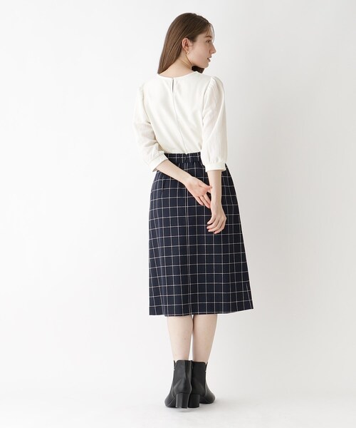 index(インデックス)の「◆異素材ボリュームスリーブトップス/シアー【洗濯機洗い可】(Tシャツ/カットソー・レディース・オフホワイト/ライトグレー/ライトグリーン/チャコールグレー/ブラック・42/38/40/36)」の10枚目の写真