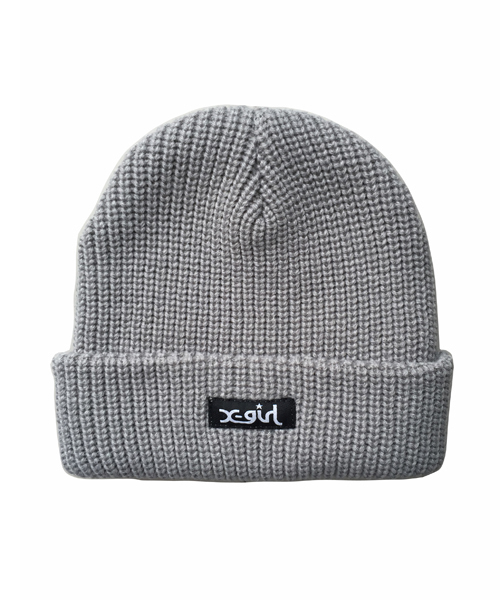 X-girl Stages(エックスガールステージス)の「BASIC KNIT CAP(ニットキャップ/ビーニー・キッズ・アッシュ・ONE SIZE)」の1枚目の写真