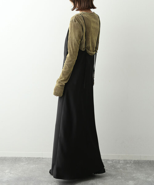 SLOBE IENA(スローブイエナ)の「シアーフロッキークルーネックロンTEE(Tシャツ/カットソー・レディース・カーキ/ネイビー・FREE)」の6枚目の写真