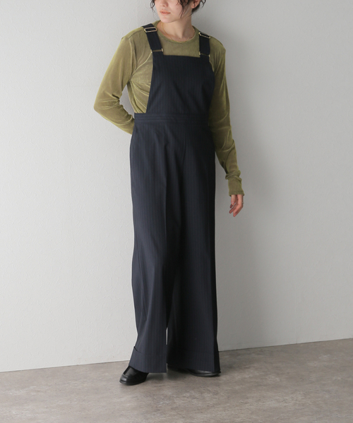 SLOBE IENA(スローブイエナ)の「シアーフロッキークルーネックロンTEE(Tシャツ/カットソー・レディース・カーキ/ネイビー・FREE)」の12枚目の写真