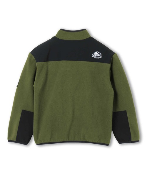 CAMP7（キャンプセブン）の「【CAMP7】「EAZYP」スタンドフリースジャケット（ブルゾン・キッズ・ブラック/グリーン・110/120/150/160/140/130）」の12枚目の写真