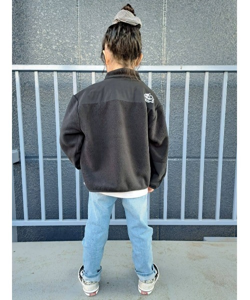 CAMP7（キャンプセブン）の「【CAMP7】「EAZYP」スタンドフリースジャケット（ブルゾン・キッズ・ブラック/グリーン・110/120/150/160/140/130）」の20枚目の写真