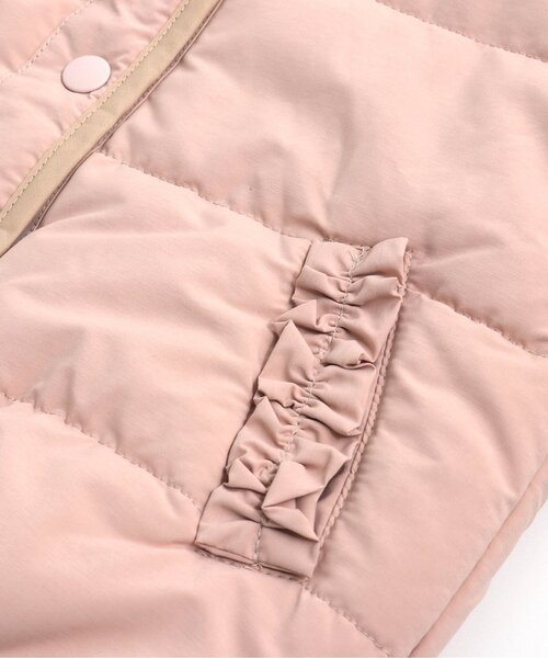 apres les cours（アプレレクール）の「【WEB限定・2way】リバーシブルアウター（ダウンジャケット/コート・キッズ・ベージュ/ピンク/ブラック・110/80/130/140/90/100/120）」の19枚目の写真