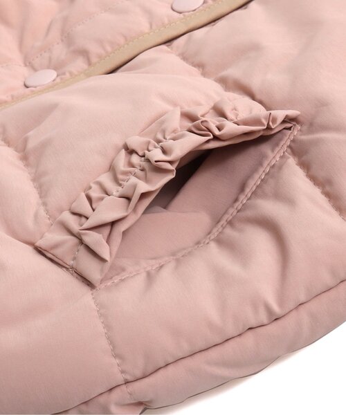 apres les cours（アプレレクール）の「【WEB限定・2way】リバーシブルアウター（ダウンジャケット/コート・キッズ・ベージュ/ピンク/ブラック・110/80/130/140/90/100/120）」の18枚目の写真