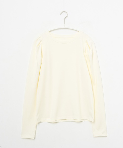 for/c（フォーシー）の「タックスリーブロンT【USAコットン】（Tシャツ/カットソー・レディース・アイボリー/ブラック・M/L/LL）」の14枚目の写真