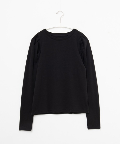 for/c（フォーシー）の「タックスリーブロンT【USAコットン】（Tシャツ/カットソー・レディース・アイボリー/ブラック・M/L/LL）」の15枚目の写真