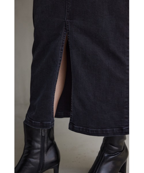AZUL by moussy（アズールバイマウジー）の「AZUL DENIM/15TH ハイウエストスカート（デニムスカート・レディース・ライトブラック・X-SMALL/SMALL/LARGE/MEDIUM）」の11枚目の写真