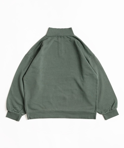 MUHET（ミュエータ）の「ハーフジップピグメントスウェット（スウェット・レディース・ブラック/ダークグリーン/ネイビー/ブラウン・MEDIUM/X-LARGE）」の9枚目の写真