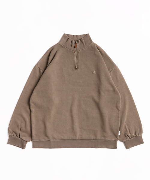 MUHET（ミュエータ）の「ハーフジップピグメントスウェット（スウェット・レディース・ブラック/ダークグリーン/ネイビー/ブラウン・MEDIUM/X-LARGE）」の14枚目の写真